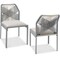 Best Choice Products Set of 2 Indoor/Outdoor Aluminum Woven Side Dining Chairs w/ All-Weather Rope